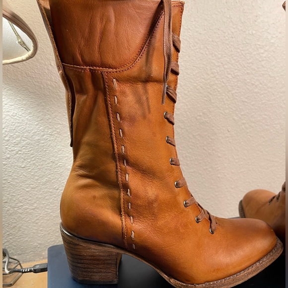 Darling FREEBIRD by Steven Leather Dart Lace Up Boots Whiskey Size 9 LOW PRICE! - Picture 7 of 9